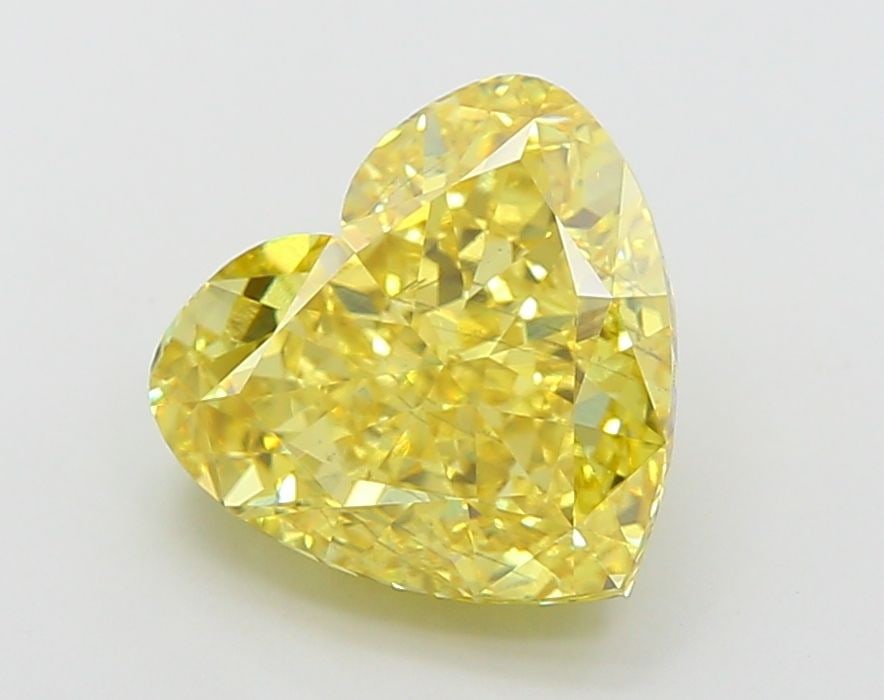 Loose Diamond - HEART 4.04ct Fancy Vivid Yellow SI1: Loose Diamond - HEART 4.04ct Fancy Vivid Yellow SI1 Source: This is a real non-mined Diamond that has been grown in a lab Shape: HEART Carats: 4.04 Color: Fancy Vivid Yellow Certification: IGI Video: