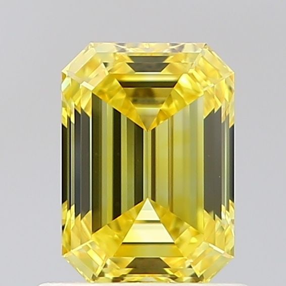 Loose Diamond - EMERALD 1.04ct Fancy Vivid Yellow VVS2: Loose Diamond - EMERALD 1.04ct Fancy Vivid Yellow VVS2 Source: This is a real non-mined Diamond that has been grown in a lab Shape: EMERALD Carats: 1.04 Color: Fancy Vivid Yellow Certification: IGI Vi