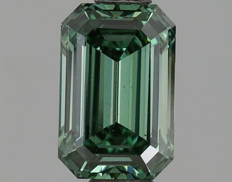Loose Diamond - EMERALD 1.11ct Fancy Green VS2: Loose Diamond - EMERALD 1.11ct Fancy Green VS2 Source: This is a real non-mined Diamond that has been grown in a lab Shape: EMERALD Carats: 1.11 Color: Fancy Green Certification: NONE The Diamond Depo