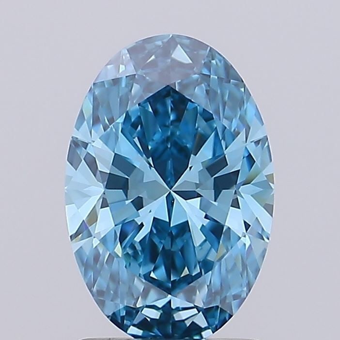 Loose Diamond - OVAL 1.52ct Fancy Vivid Blue VVS1: Loose Diamond - OVAL 1.52ct Fancy Vivid Blue VVS1 Source: This is a real non-mined Diamond that has been grown in a lab Shape: OVAL Carats: 1.52 Color: Fancy Vivid Blue Certification: IGI Video: