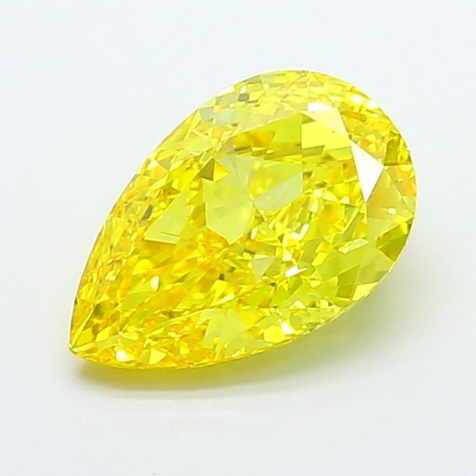 Loose Diamond - PEAR 3.81ct Fancy Vivid Yellow VS2: Loose Diamond - PEAR 3.81ct Fancy Vivid Yellow VS2 Source: This is a real non-mined Diamond that has been grown in a lab Shape: PEAR Carats: 3.81 Color: Fancy Vivid Yellow Certification: IGI Video:
