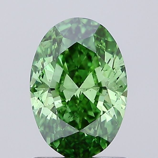 Loose Diamond - OVAL 1.08ct Fancy Vivid Green VS2: Loose Diamond - OVAL 1.08ct Fancy Vivid Green VS2 Source: This is a real non-mined Diamond that has been grown in a lab Shape: OVAL Carats: 1.08 Color: Fancy Vivid Green Certification: NONE Video: