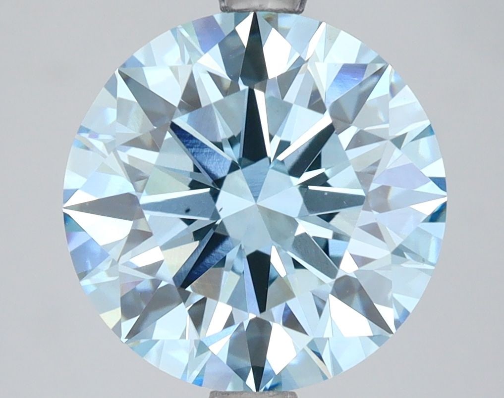 Loose Diamond - ROUND 4.04ct Fancy Blue VS1: Loose Diamond - ROUND 4.04ct Fancy Blue VS1 Source: This is a real non-mined Diamond that has been grown in a lab Shape: ROUND Carats: 4.04 Color: Fancy Blue Certification: IGI Video: