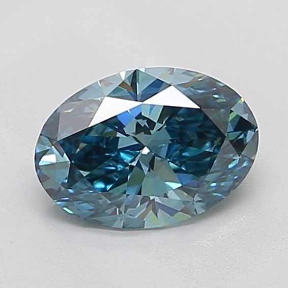 Loose Diamond - OVAL 1.1ct Fancy Vivid Greenish Blue VS2: Loose Diamond - OVAL 1.1ct Fancy Vivid Greenish Blue VS2 Source: This is a real non-mined Diamond that has been grown in a lab Shape: OVAL Carats: 1.1 Color: Fancy Vivid Greenish Blue Certification: I