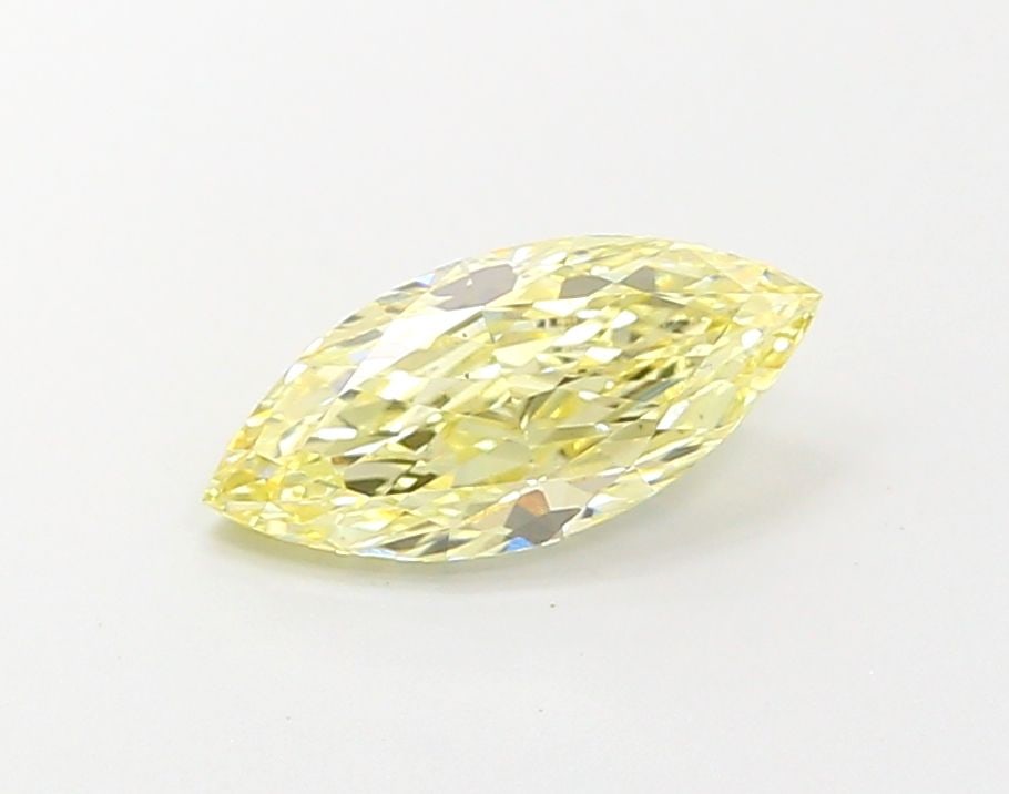 Loose Diamond - MARQUISE 1.27ct Fancy Light Yellow VS2: Loose Diamond - MARQUISE 1.27ct Fancy Light Yellow VS2 Source: This is a real non-mined Diamond that has been grown in a lab Shape: MARQUISE Carats: 1.27 Color: Fancy Light Yellow Certification: IGI