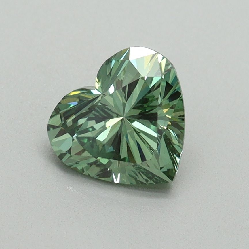 Loose Diamond - HEART 1.0ct Fancy Vivid Green VS2: Loose Diamond - HEART 1.0ct Fancy Vivid Green VS2 Source: This is a real non-mined Diamond that has been grown in a lab Shape: HEART Carats: 1.0 Color: Fancy Vivid Green Certification: IGI Video:
