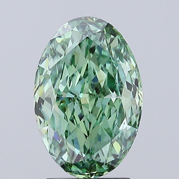 Loose Diamond - OVAL 3.01ct Fancy Vivid Green VS1: Loose Diamond - OVAL 3.01ct Fancy Vivid Green VS1 Source: This is a real non-mined Diamond that has been grown in a lab Shape: OVAL Carats: 3.01 Color: Fancy Vivid Green Certification: IGI Video: