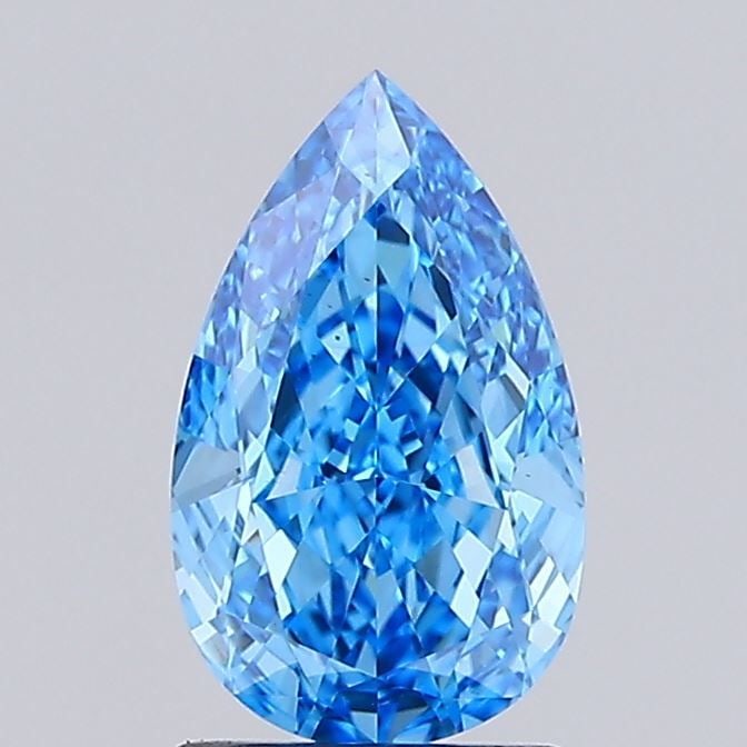 Loose Diamond - PEAR 1.72ct Fancy Vivid Blue VS1: Loose Diamond - PEAR 1.72ct Fancy Vivid Blue VS1 Source: This is a real non-mined Diamond that has been grown in a lab Shape: PEAR Carats: 1.72 Color: Fancy Vivid Blue Certification: IGI Video: