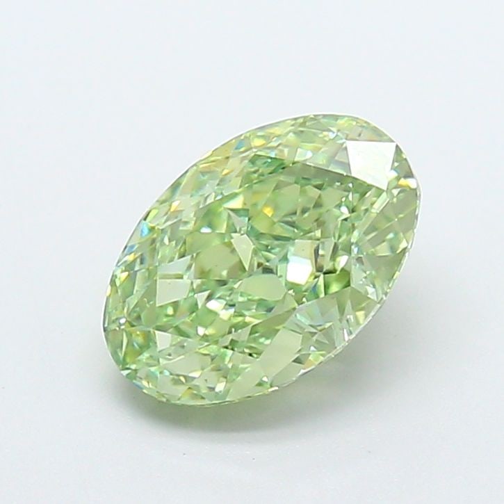 Loose Diamond - OVAL 2.23ct Fancy Vivid Green VS1: Loose Diamond - OVAL 2.23ct Fancy Vivid Green VS1 Source: This is a real non-mined Diamond that has been grown in a lab Shape: OVAL Carats: 2.23 Color: Fancy Vivid Green Certification: IGI Video: