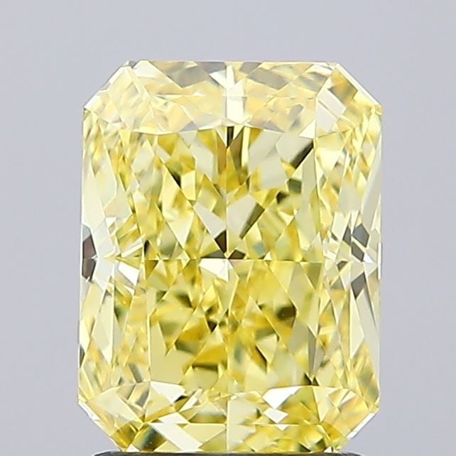 Loose Diamond - RADIANT 2.04ct Fancy Vivid Yellow VS1: Loose Diamond - RADIANT 2.04ct Fancy Vivid Yellow VS1 Source: This is a real non-mined Diamond that has been grown in a lab Shape: RADIANT Carats: 2.04 Color: Fancy Vivid Yellow Certification: IGI Vid