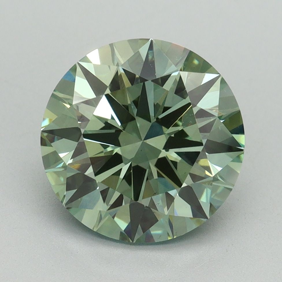 Loose Diamond - ROUND 3.17ct Fancy Vivid Green VS1: Loose Diamond - ROUND 3.17ct Fancy Vivid Green VS1 Source: This is a real non-mined Diamond that has been grown in a lab Shape: ROUND Carats: 3.17 Color: Fancy Vivid Green Certification: IGI Video: