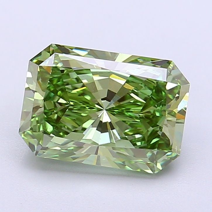 Loose Diamond - RADIANT 2.59ct Fancy Vivid Green VS1: Loose Diamond - RADIANT 2.59ct Fancy Vivid Green VS1 Source: This is a real non-mined Diamond that has been grown in a lab Shape: RADIANT Carats: 2.59 Color: Fancy Vivid Green Certification: IGI Video