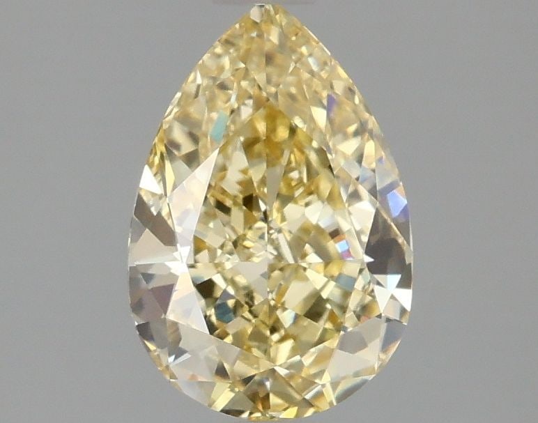 Loose Diamond - PEAR 1.58ct Fancy Intense Yellow VVS2: Loose Diamond - PEAR 1.58ct Fancy Intense Yellow VVS2 Source: This is a real non-mined Diamond that has been grown in a lab Shape: PEAR Carats: 1.58 Color: Fancy Intense Yellow Certification: IGI Vide