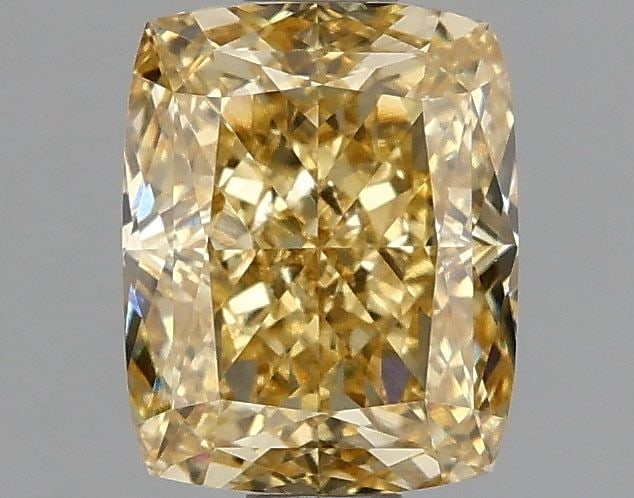 Loose Diamond - CUSHION MODIFIED 1.09ct Fancy Intense Yellow VVS2: Loose Diamond - CUSHION MODIFIED 1.09ct Fancy Intense Yellow VVS2 Source: This is a real non-mined Diamond that has been grown in a lab Shape: CUSHION MODIFIED Carats: 1.09 Color: Fancy Intense Yellow