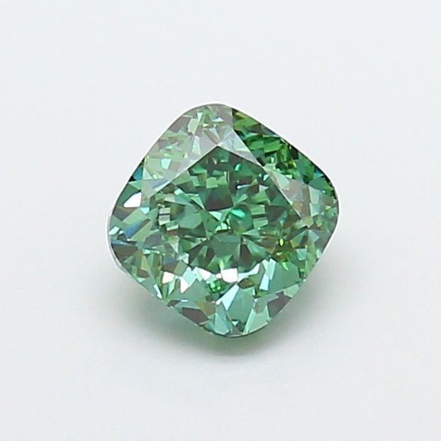 Loose Diamond - CUSHION MODIFIED 1.22ct Fancy Vivid Green VVS2: Loose Diamond - CUSHION MODIFIED 1.22ct Fancy Vivid Green VVS2 Source: This is a real non-mined Diamond that has been grown in a lab Shape: CUSHION MODIFIED Carats: 1.22 Color: Fancy Vivid Green Certi