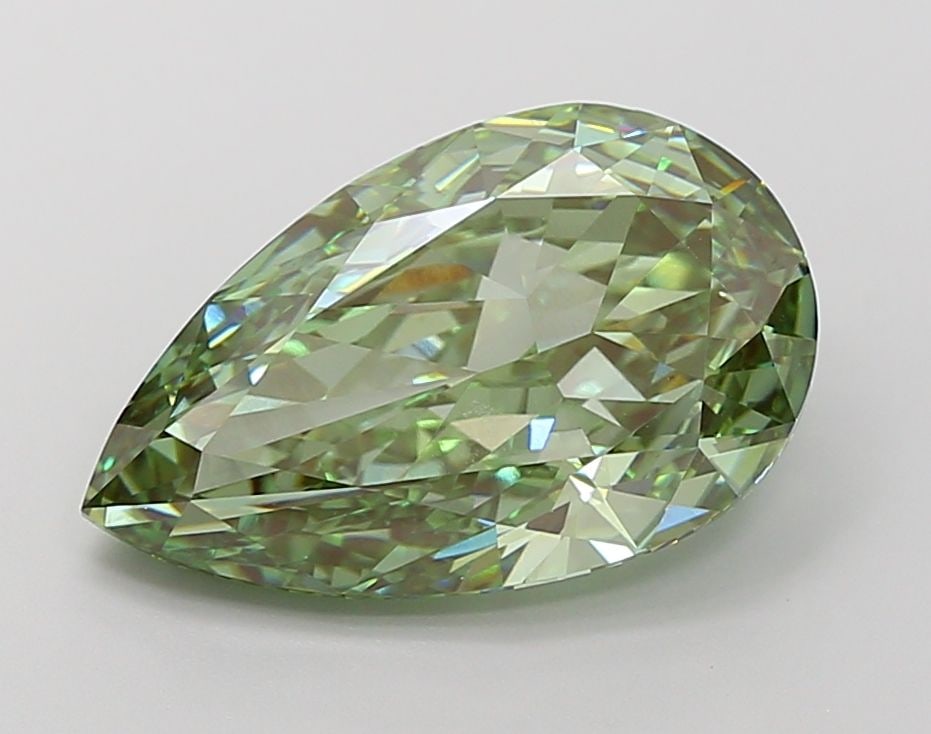 Loose Diamond - PEAR 8.02ct Fancy Vivid Green VS1: Loose Diamond - PEAR 8.02ct Fancy Vivid Green VS1 Source: This is a real non-mined Diamond that has been grown in a lab Shape: PEAR Carats: 8.02 Color: Fancy Vivid Green Certification: IGI Video: