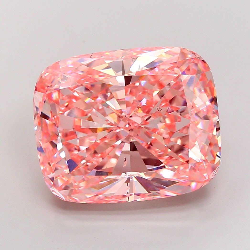 Loose Diamond - CUSHION MODIFIED 19.01ct Fancy Vivid Pink SI1: Loose Diamond - CUSHION MODIFIED 19.01ct Fancy Vivid Pink SI1 Source: This is a real non-mined Diamond that has been grown in a lab Shape: CUSHION MODIFIED Carats: 19.01 Color: Fancy Vivid Pink Certif