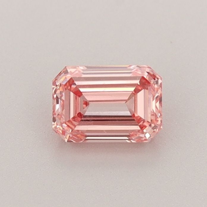 Loose Diamond - EMERALD 0.54ct Fancy Intense Pink VS1: Loose Diamond - EMERALD 0.54ct Fancy Intense Pink VS1 Source: This is a real non-mined Diamond that has been grown in a lab Shape: EMERALD Carats: 0.54 Color: Fancy Intense Pink Certification: IGI Vid