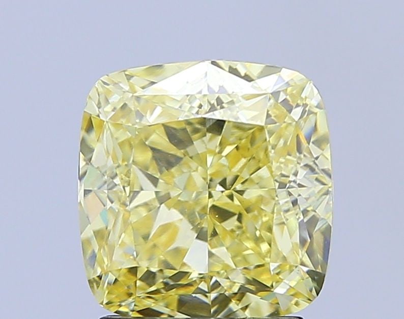 Loose Diamond - CUSHION MODIFIED 2.58ct Fancy Intense Yellow VVS2: Loose Diamond - CUSHION MODIFIED 2.58ct Fancy Intense Yellow VVS2 Source: This is a real non-mined Diamond that has been grown in a lab Shape: CUSHION MODIFIED Carats: 2.58 Color: Fancy Intense Yellow