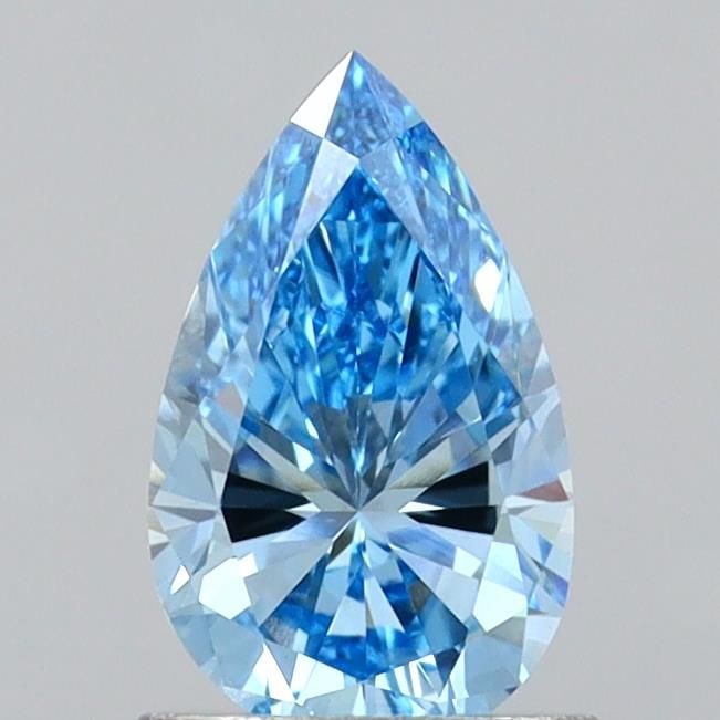 Loose Diamond - PEAR 1.02ct Fancy Vivid Blue VS1: Loose Diamond - PEAR 1.02ct Fancy Vivid Blue VS1 Source: This is a real non-mined Diamond that has been grown in a lab Shape: PEAR Carats: 1.02 Color: Fancy Vivid Blue Certification: IGI Video: