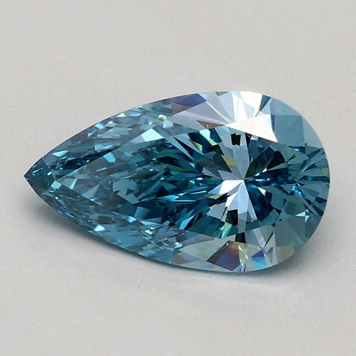 Loose Diamond - PEAR 0.59ct Fancy Vivid Blue VS2: Loose Diamond - PEAR 0.59ct Fancy Vivid Blue VS2 Source: This is a real non-mined Diamond that has been grown in a lab Shape: PEAR Carats: 0.59 Color: Fancy Vivid Blue Certification: IGI Video: