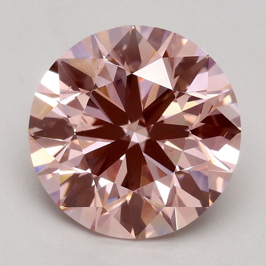 Ideal Loose Diamond - ROUND 2.5ct Fancy Intense Pink VS2: Ideal Loose Diamond - ROUND 2.5ct Fancy Intense Pink VS2 Source: This is a real non-mined Diamond that has been grown in a lab Shape: ROUND Carats: 2.5 Color: Fancy Intense Pink Certification: IGI Vid
