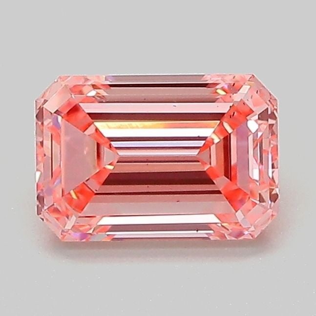 Loose Diamond - EMERALD 1.08ct Fancy Vivid Pink VS2: Loose Diamond - EMERALD 1.08ct Fancy Vivid Pink VS2 Source: This is a real non-mined Diamond that has been grown in a lab Shape: EMERALD Carats: 1.08 Color: Fancy Vivid Pink Certification: IGI Video: