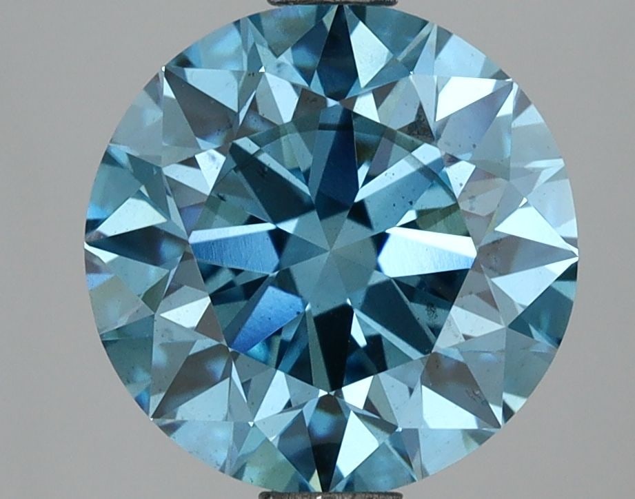Loose Diamond - ROUND 3.0ct Fancy Vivid Blue SI1: Loose Diamond - ROUND 3.0ct Fancy Vivid Blue SI1 Source: This is a real non-mined Diamond that has been grown in a lab Shape: ROUND Carats: 3.0 Color: Fancy Vivid Blue Certification: NONE Video: