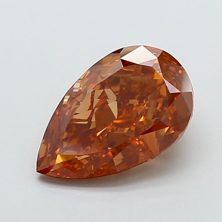 Loose Diamond - PEAR 4.33ct Fancy Intense Orangey Brown VS1: Loose Diamond - PEAR 4.33ct Fancy Intense Orangey Brown VS1 Source: This is a real non-mined Diamond that has been grown in a lab Shape: PEAR Carats: 4.33 Color: Fancy Intense Orangey Brown Certificat