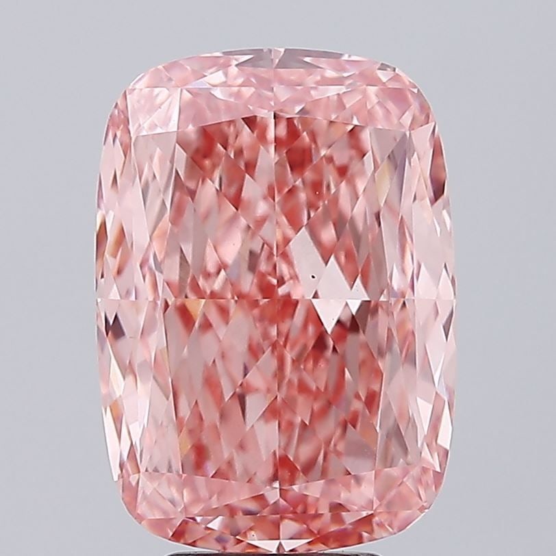 Loose Diamond - CUSHION MODIFIED 7.0ct Fancy Vivid Pink VS1: Loose Diamond - CUSHION MODIFIED 7.0ct Fancy Vivid Pink VS1 Source: This is a real non-mined Diamond that has been grown in a lab Shape: CUSHION MODIFIED Carats: 7.0 Color: Fancy Vivid Pink Certificat