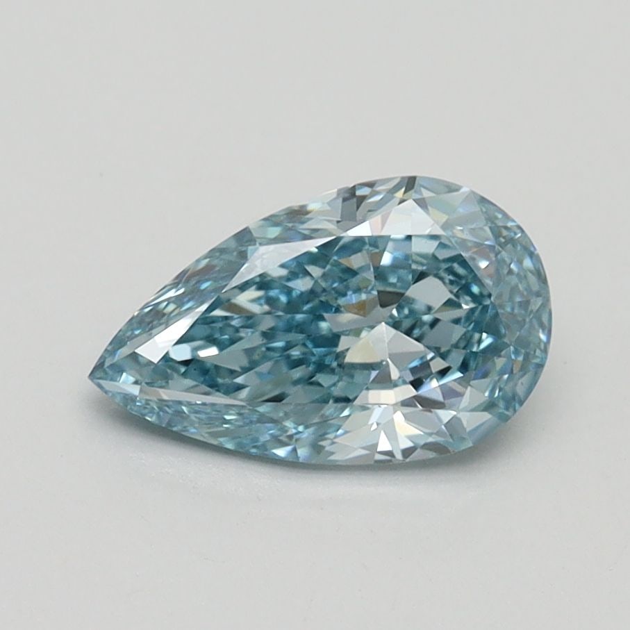 Loose Diamond - PEAR 1.0ct Fancy Intense Green Blue VS1: Loose Diamond - PEAR 1.0ct Fancy Intense Green Blue VS1 Source: This is a real non-mined Diamond that has been grown in a lab Shape: PEAR Carats: 1.0 Color: Fancy Intense Green Blue Certification: IGI