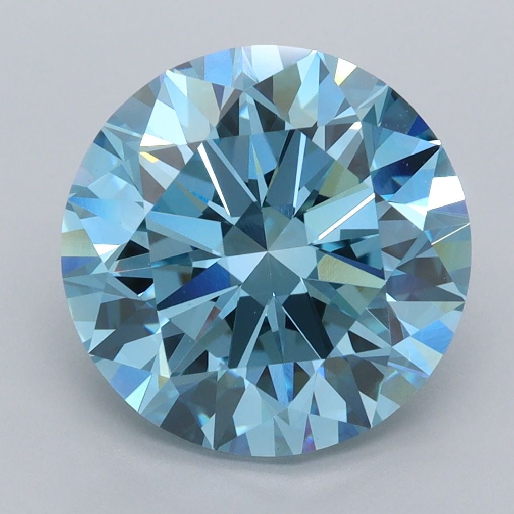 Loose Diamond - ROUND 5.0ct Fancy Vivid Blue VVS2: Loose Diamond - ROUND 5.0ct Fancy Vivid Blue VVS2 Source: This is a real non-mined Diamond that has been grown in a lab Shape: ROUND Carats: 5.0 Color: Fancy Vivid Blue Certification: IGI Video:
