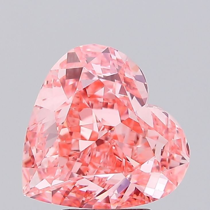 Loose Diamond - HEART 5.0ct Fancy Vivid Pink VVS2: Loose Diamond - HEART 5.0ct Fancy Vivid Pink VVS2 Source: This is a real non-mined Diamond that has been grown in a lab Shape: HEART Carats: 5.0 Color: Fancy Vivid Pink Certification: IGI Video:
