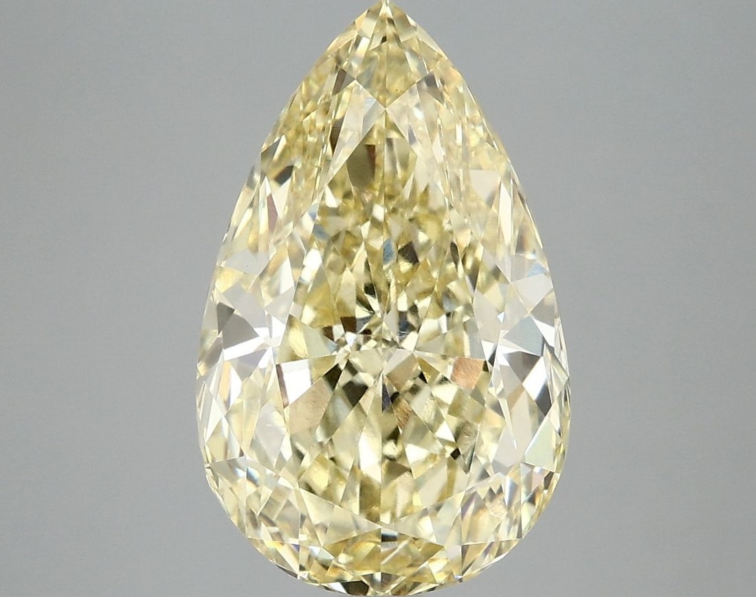 Loose Diamond - PEAR 5.08ct Fancy Intense Yellow VS1: Loose Diamond - PEAR 5.08ct Fancy Intense Yellow VS1 Source: This is a real non-mined Diamond that has been grown in a lab Shape: PEAR Carats: 5.08 Color: Fancy Intense Yellow Certification: IGI Video