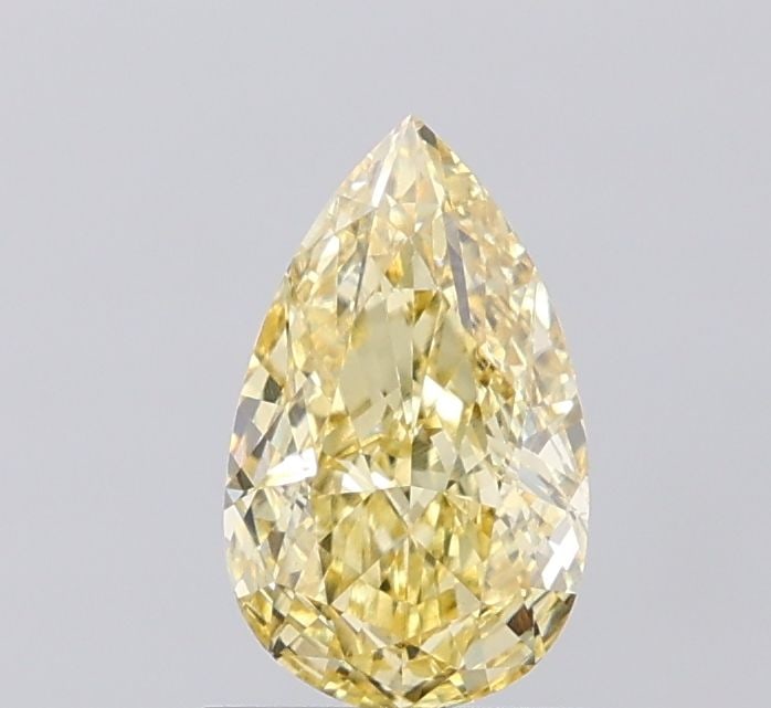 Loose Diamond - PEAR 1.08ct Fancy Intense Yellow VS1: Loose Diamond - PEAR 1.08ct Fancy Intense Yellow VS1 Source: This is a real non-mined Diamond that has been grown in a lab Shape: PEAR Carats: 1.08 Color: Fancy Intense Yellow Certification: IGI Video