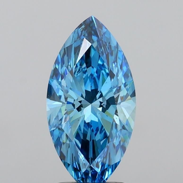 Loose Diamond - MARQUISE 2.01ct Fancy Vivid Blue VS2: Loose Diamond - MARQUISE 2.01ct Fancy Vivid Blue VS2 Source: This is a real non-mined Diamond that has been grown in a lab Shape: MARQUISE Carats: 2.01 Color: Fancy Vivid Blue Certification: IGI Video
