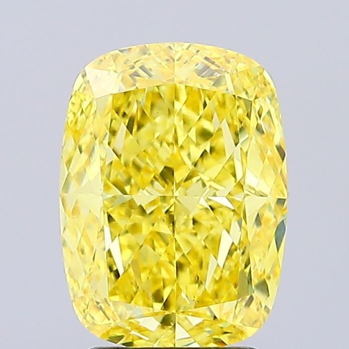 Loose Diamond - CUSHION MODIFIED 3.05ct Fancy Vivid Yellow VS1: Loose Diamond - CUSHION MODIFIED 3.05ct Fancy Vivid Yellow VS1 Source: This is a real non-mined Diamond that has been grown in a lab Shape: CUSHION MODIFIED Carats: 3.05 Color: Fancy Vivid Yellow Cert