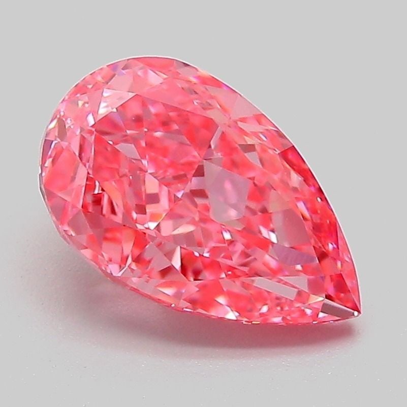 Loose Diamond - PEAR 2.09ct Fancy Vivid Pink VVS2: Loose Diamond - PEAR 2.09ct Fancy Vivid Pink VVS2 Source: This is a real non-mined Diamond that has been grown in a lab Shape: PEAR Carats: 2.09 Color: Fancy Vivid Pink Certification: IGI Video: