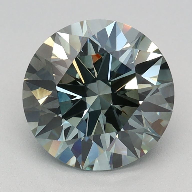 Loose Diamond - ROUND 1.58ct Fancy Green VS2: Loose Diamond - ROUND 1.58ct Fancy Green VS2 Source: This is a real non-mined Diamond that has been grown in a lab Shape: ROUND Carats: 1.58 Color: Fancy Green Certification: IGI Video: