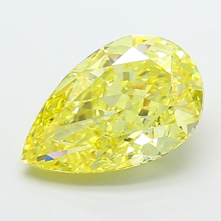 Loose Diamond - PEAR 4.53ct Fancy Intense Yellow VS2: Loose Diamond - PEAR 4.53ct Fancy Intense Yellow VS2 Source: This is a real non-mined Diamond that has been grown in a lab Shape: PEAR Carats: 4.53 Color: Fancy Intense Yellow Certification: IGI Video
