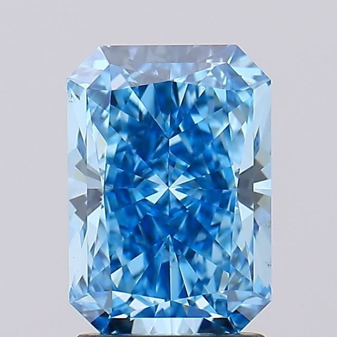 Loose Diamond - RADIANT 2.09ct Fancy Vivid Blue VS1: Loose Diamond - RADIANT 2.09ct Fancy Vivid Blue VS1 Source: This is a real non-mined Diamond that has been grown in a lab Shape: RADIANT Carats: 2.09 Color: Fancy Vivid Blue Certification: IGI Video:
