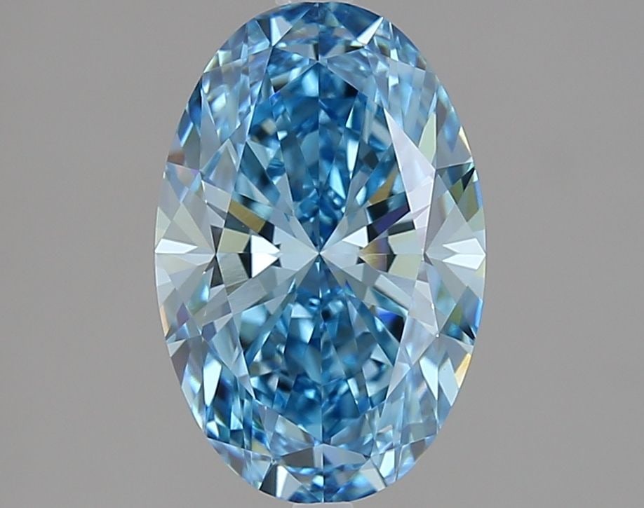 Loose Diamond - OVAL 2.07ct Fancy Vivid Blue VVS2: Loose Diamond - OVAL 2.07ct Fancy Vivid Blue VVS2 Source: This is a real non-mined Diamond that has been grown in a lab Shape: OVAL Carats: 2.07 Color: Fancy Vivid Blue Certification: IGI Video: