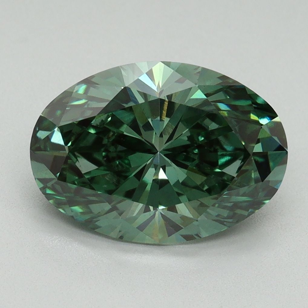 Loose Diamond - OVAL 2.94ct Fancy Vivid Green VS1: Loose Diamond - OVAL 2.94ct Fancy Vivid Green VS1 Source: This is a real non-mined Diamond that has been grown in a lab Shape: OVAL Carats: 2.94 Color: Fancy Vivid Green Certification: IGI Video: