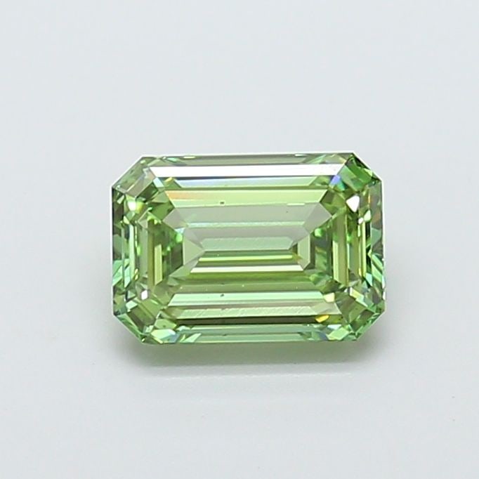 Loose Diamond - EMERALD 2.01ct Fancy Vivid Green VS2: Loose Diamond - EMERALD 2.01ct Fancy Vivid Green VS2 Source: This is a real non-mined Diamond that has been grown in a lab Shape: EMERALD Carats: 2.01 Color: Fancy Vivid Green Certification: IGI Video