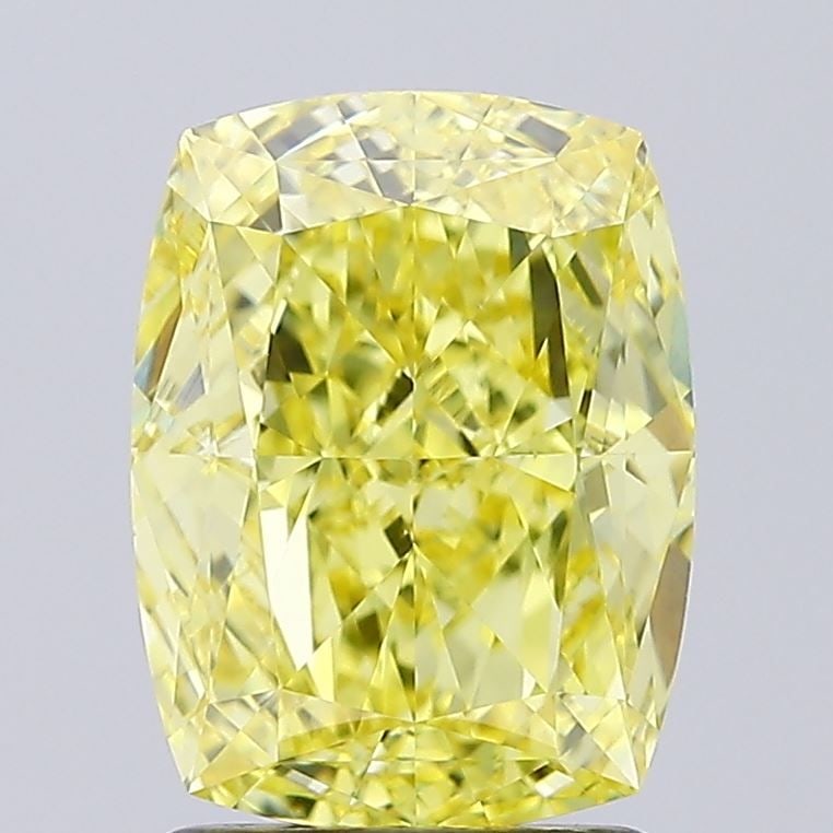 Loose Diamond - CUSHION MODIFIED 2.01ct Fancy Vivid Yellow VS1 (1 of 1)
