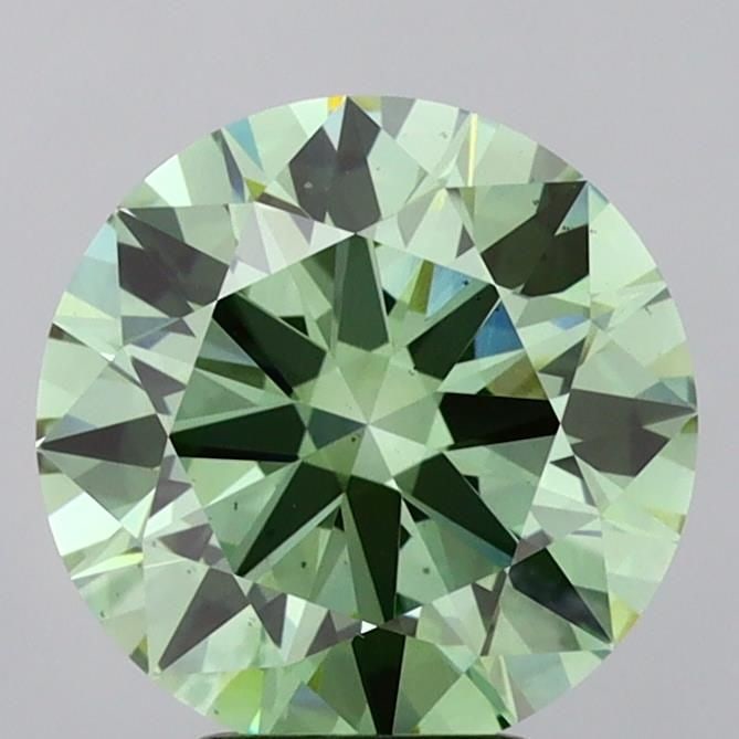 Ideal Loose Diamond - ROUND 4.26ct Fancy Vivid Green VS2 (1 of 1)