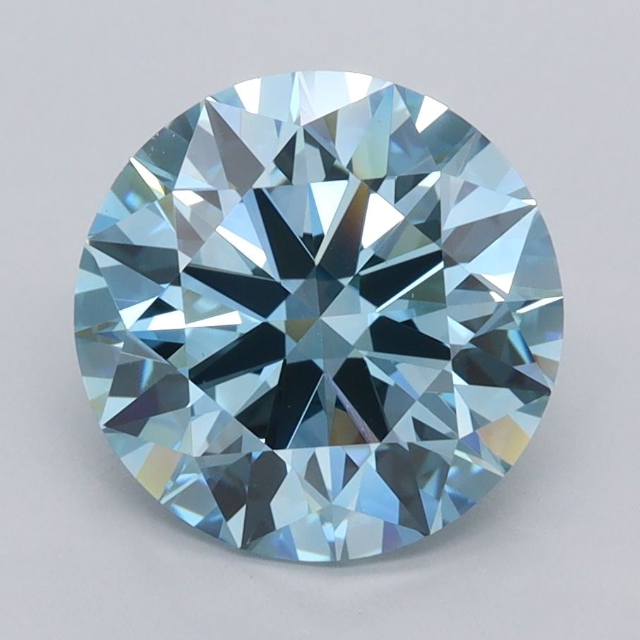 Ideal Loose Diamond - ROUND 3.0ct Fancy Vivid Blue VS1: Ideal Loose Diamond - ROUND 3.0ct Fancy Vivid Blue VS1 Source: This is a real non-mined Diamond that has been grown in a lab Shape: ROUND Carats: 3.0 Color: Fancy Vivid Blue Certification: IGI Video: