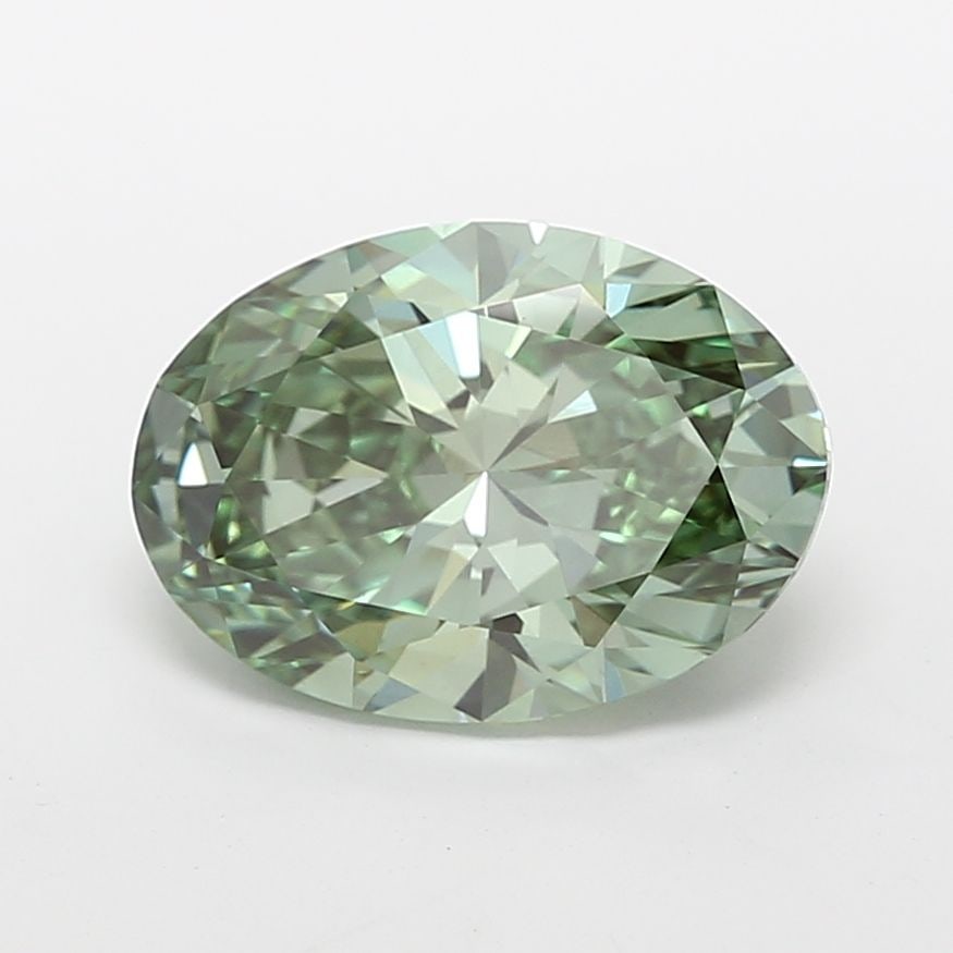 Loose Diamond - OVAL 3.03ct Fancy Vivid Green VS1: Loose Diamond - OVAL 3.03ct Fancy Vivid Green VS1 Source: This is a real non-mined Diamond that has been grown in a lab Shape: OVAL Carats: 3.03 Color: Fancy Vivid Green Certification: IGI Video: