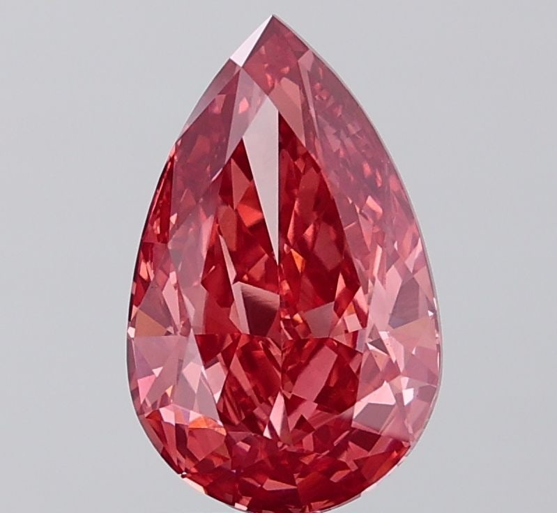 Loose Diamond - PEAR 3.06ct Fancy Vivid Brownish Pink VS1 (1 of 1)