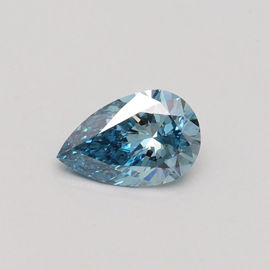 Loose Diamond - PEAR 0.41ct Fancy Vivid Blue VVS2: Loose Diamond - PEAR 0.41ct Fancy Vivid Blue VVS2 Source: This is a real non-mined Diamond that has been grown in a lab Shape: PEAR Carats: 0.41 Color: Fancy Vivid Blue Certification: IGI Video: